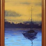картина холст масло "Лодка" - художник Евгений Клюев Новосибирск